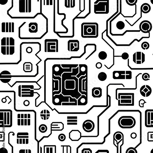 電子回路基板の抽象アート｜Abstract Circuit Board Art