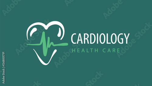 Logo for cardiology. Vector illustration