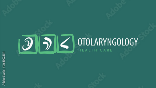 Logo for otolaryngology. Vector illustration