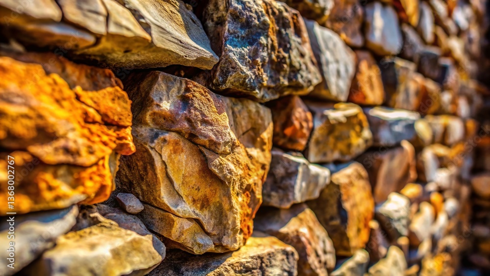 Rough Texture of Ancient Stone Wall - Close Up Detail Stock Photo Rough Texture of Ancient Stone Wall - Close Up Detail Stock Photo