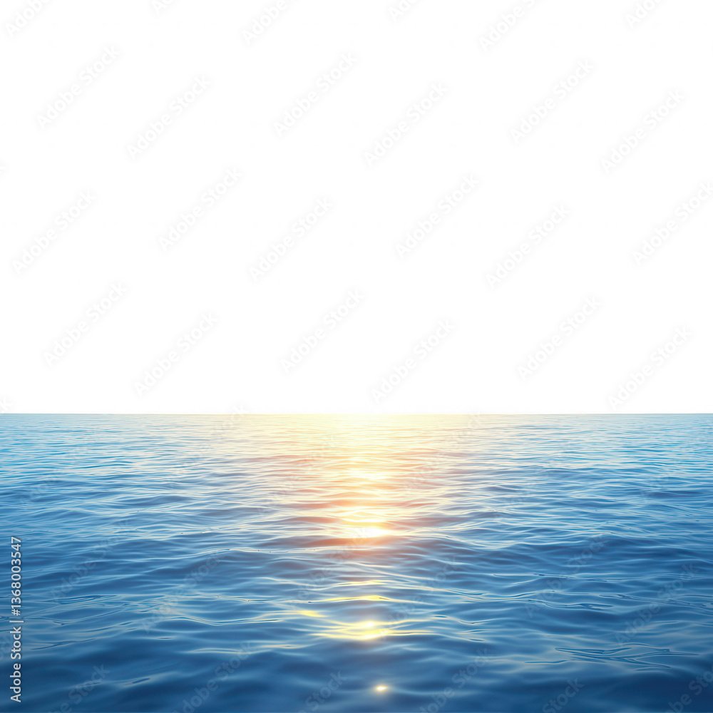 Obraz premium A serene view of calm waters reflecting a vibrant sunset, creating a peaceful atmosphere. Ideal for nature lovers and those seeking tranquility in their surroundings.