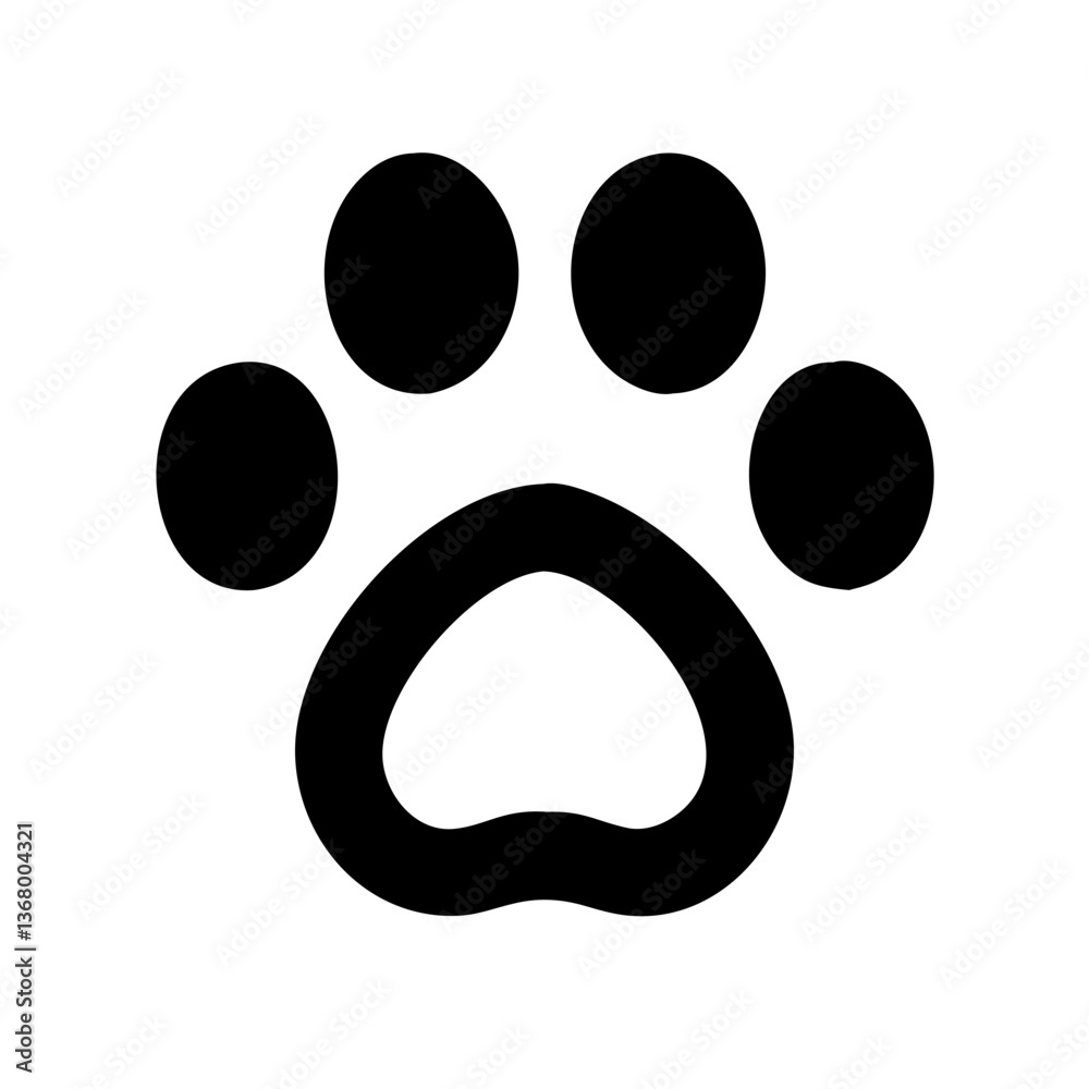 Fototapeta premium Paw Print Icon 