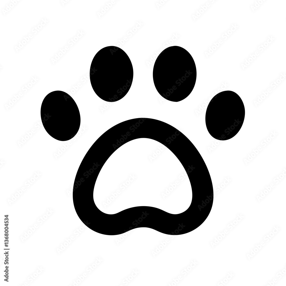 Fototapeta premium Paw Print Icon 