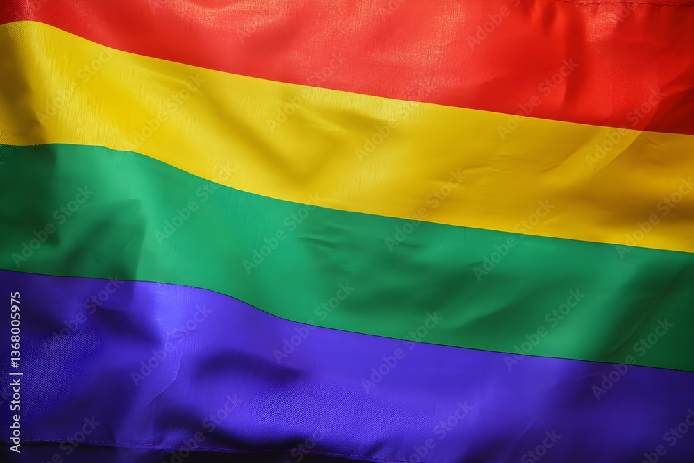 Vibrant rainbow flag symbolizing diversity and inclusivity in LGBTQ+ communities. pride month concept Vibrant rainbow flag symbolizing diversity and inclusivity in LGBTQ+ communities. pride month concept