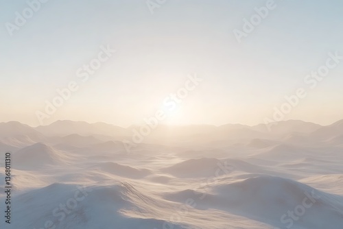 Winter Sunrise Mountain Landscape