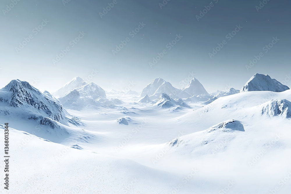 Obraz premium Majestic Snow-Capped Mountain Range