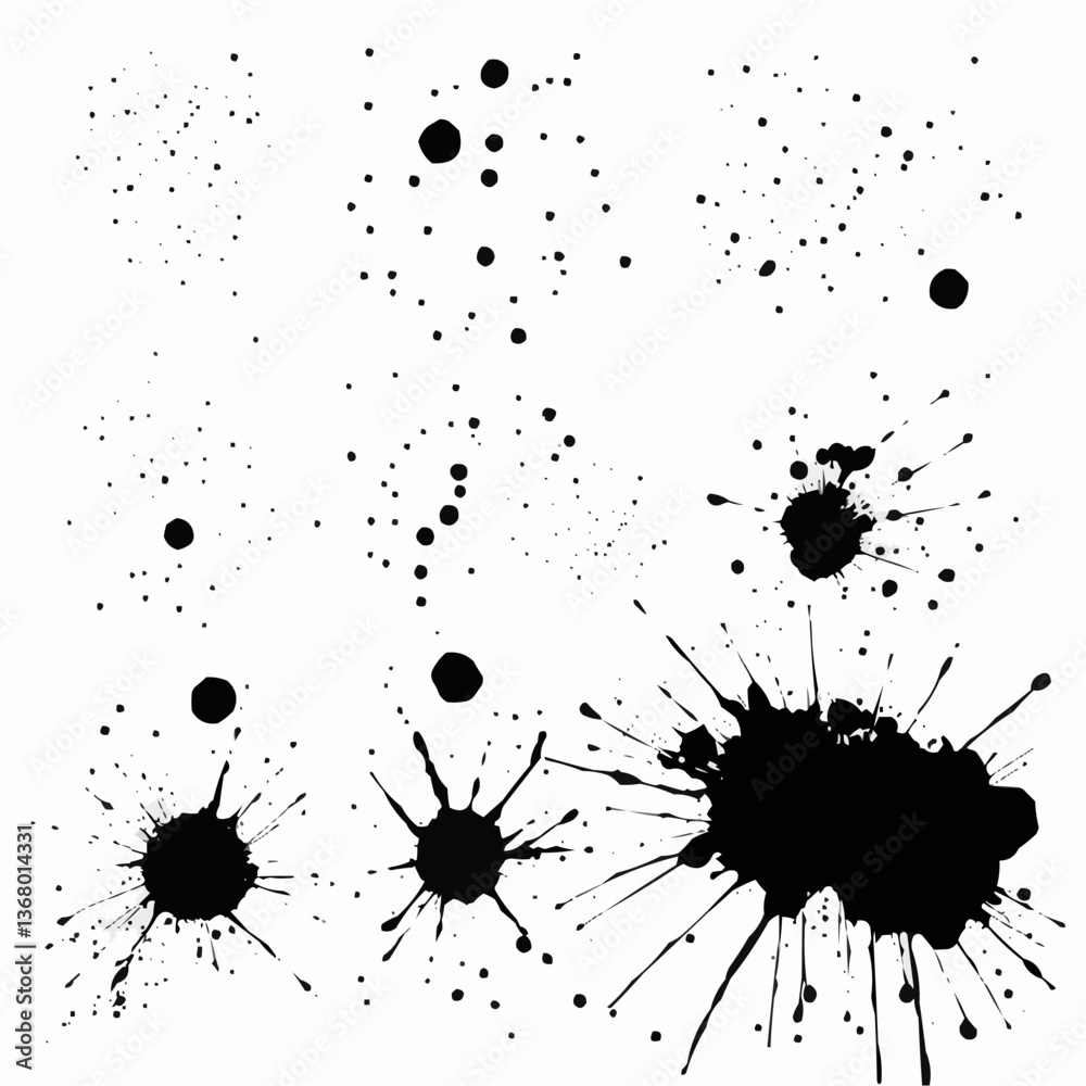 Collection of black spots