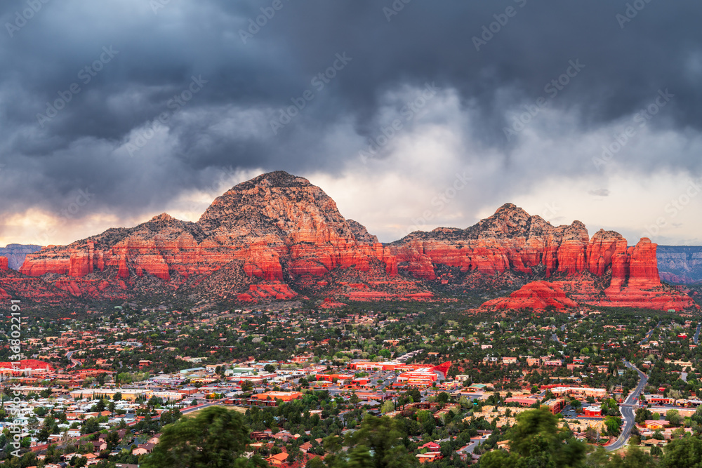 Sedona, Arizona, USA Downtown Cityscape