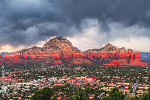 Obraz na płótnie Sedona, Arizona, USA Downtown Cityscape w salonie