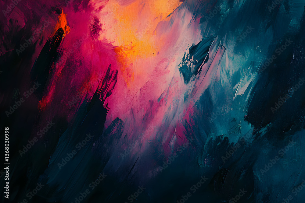 Fototapeta premium Futuristic Abstract 3D Waves – AI Digital Art.