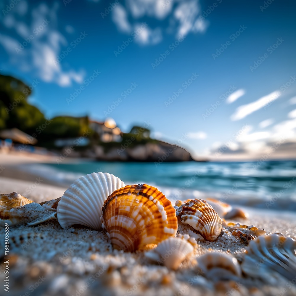 shells on the beach, and beach sand shells on the beach, and beach sand