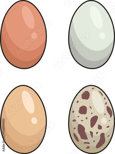 egg illustration element icon set 