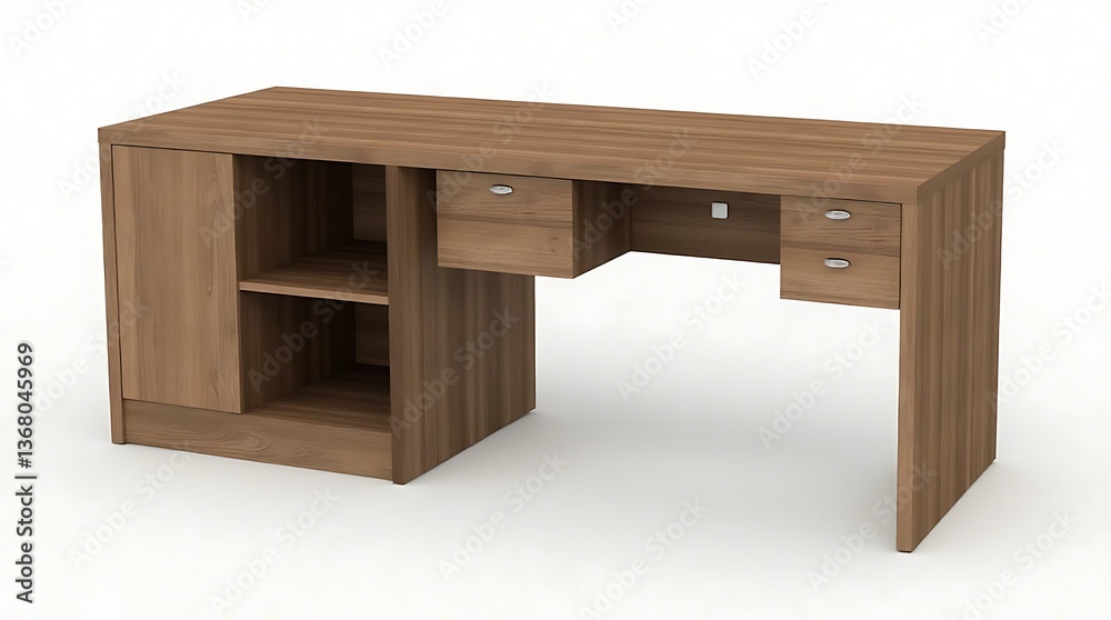 stylish_wooden_office_desk_with_a_built-in_storage_cabinet_modern stylish_wooden_office_desk_with_a_built-in_storage_cabinet_modern