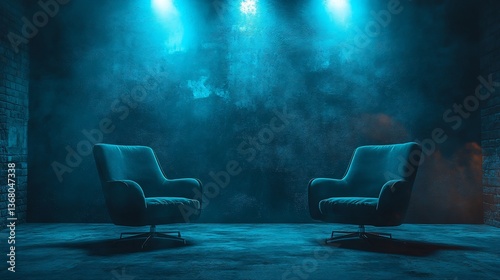 dark blue chair