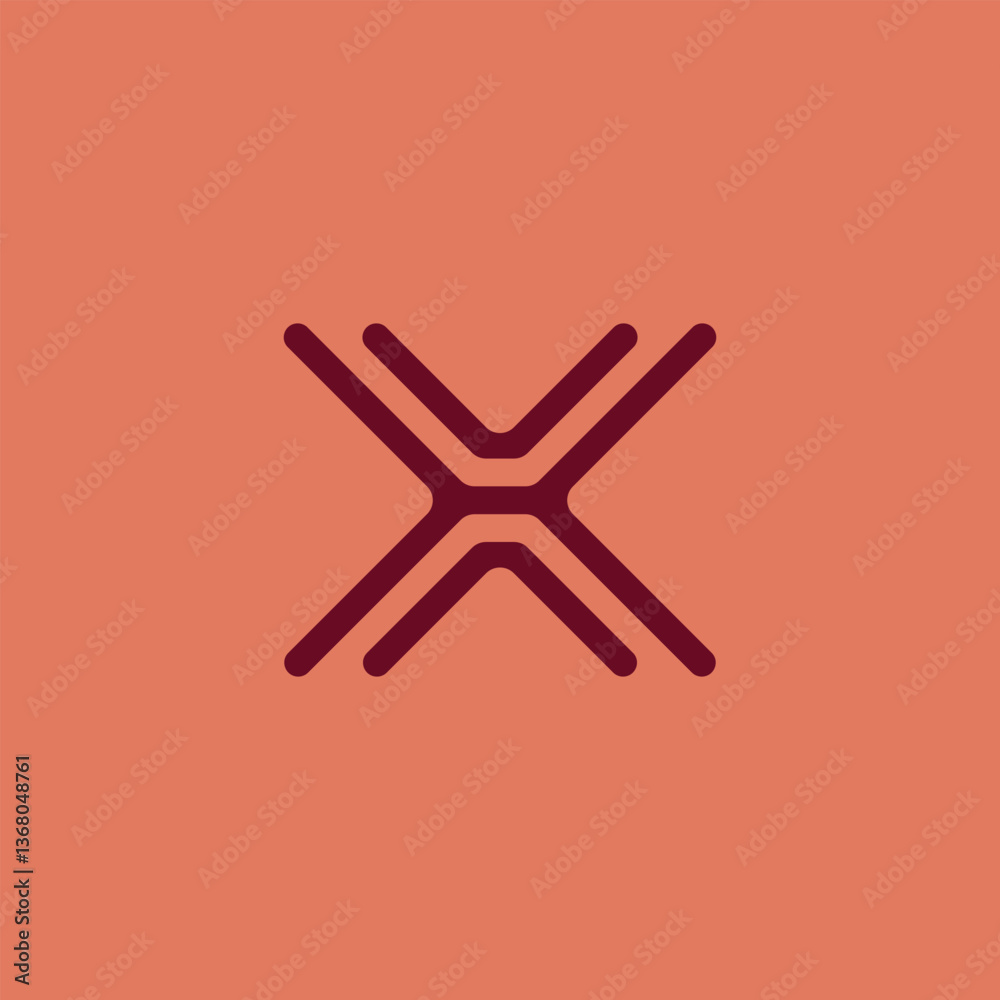 Obraz premium modern monogram letter x logo icon