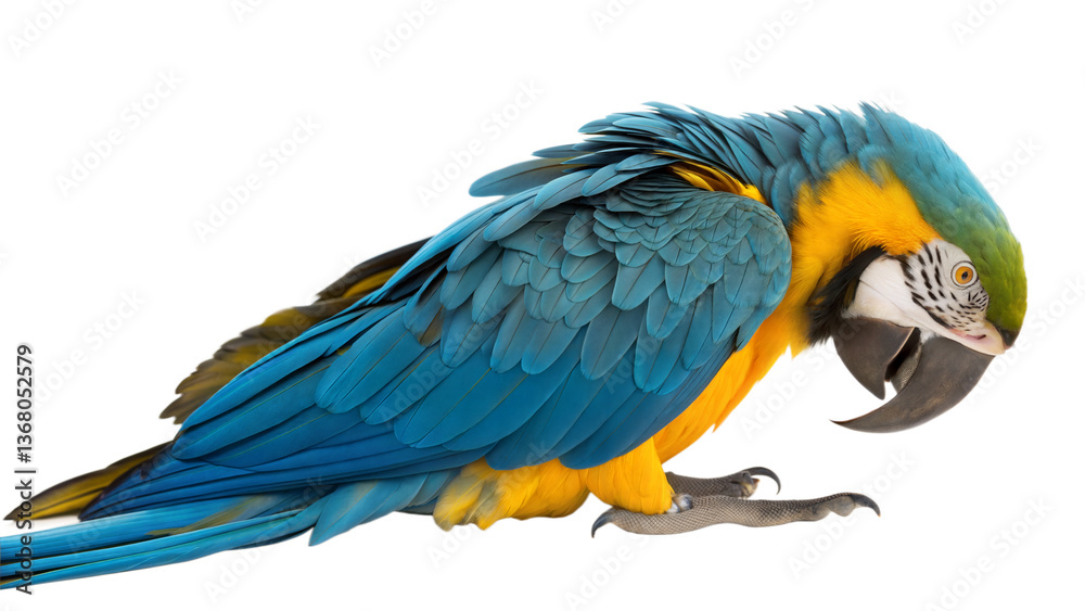 Fototapeta premium blue and yellow macaw