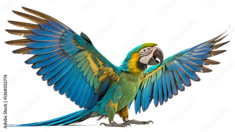 Fototapeta premium blue and yellow macaw