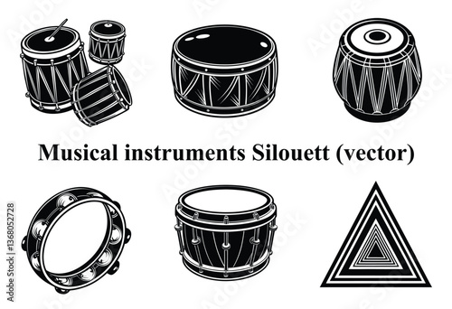  The Art of Musical Instrument Silhouettes,Melodic Silhouettes 
