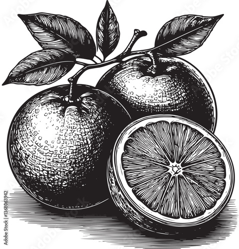 Orange fruit vector illustration