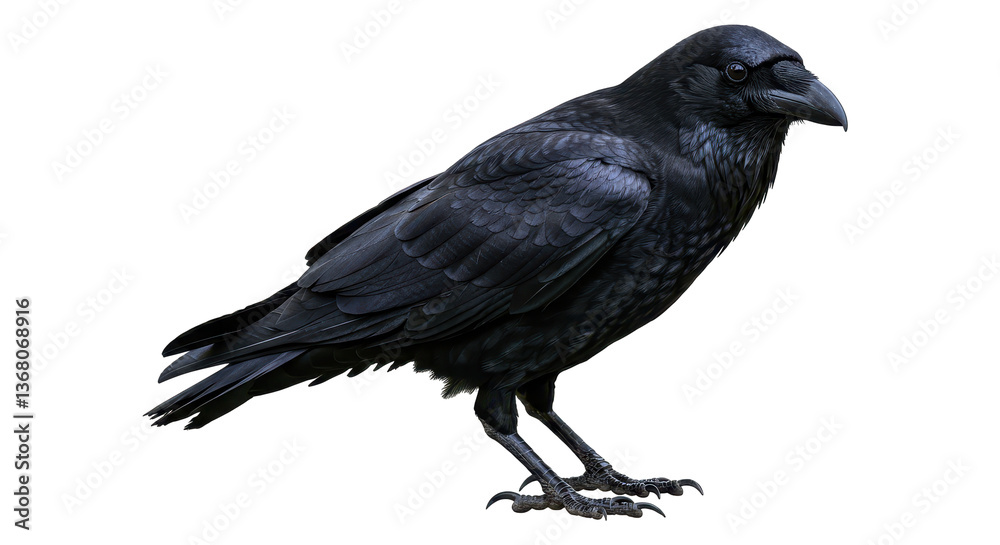 Naklejka premium Isolated Black Raven Bird