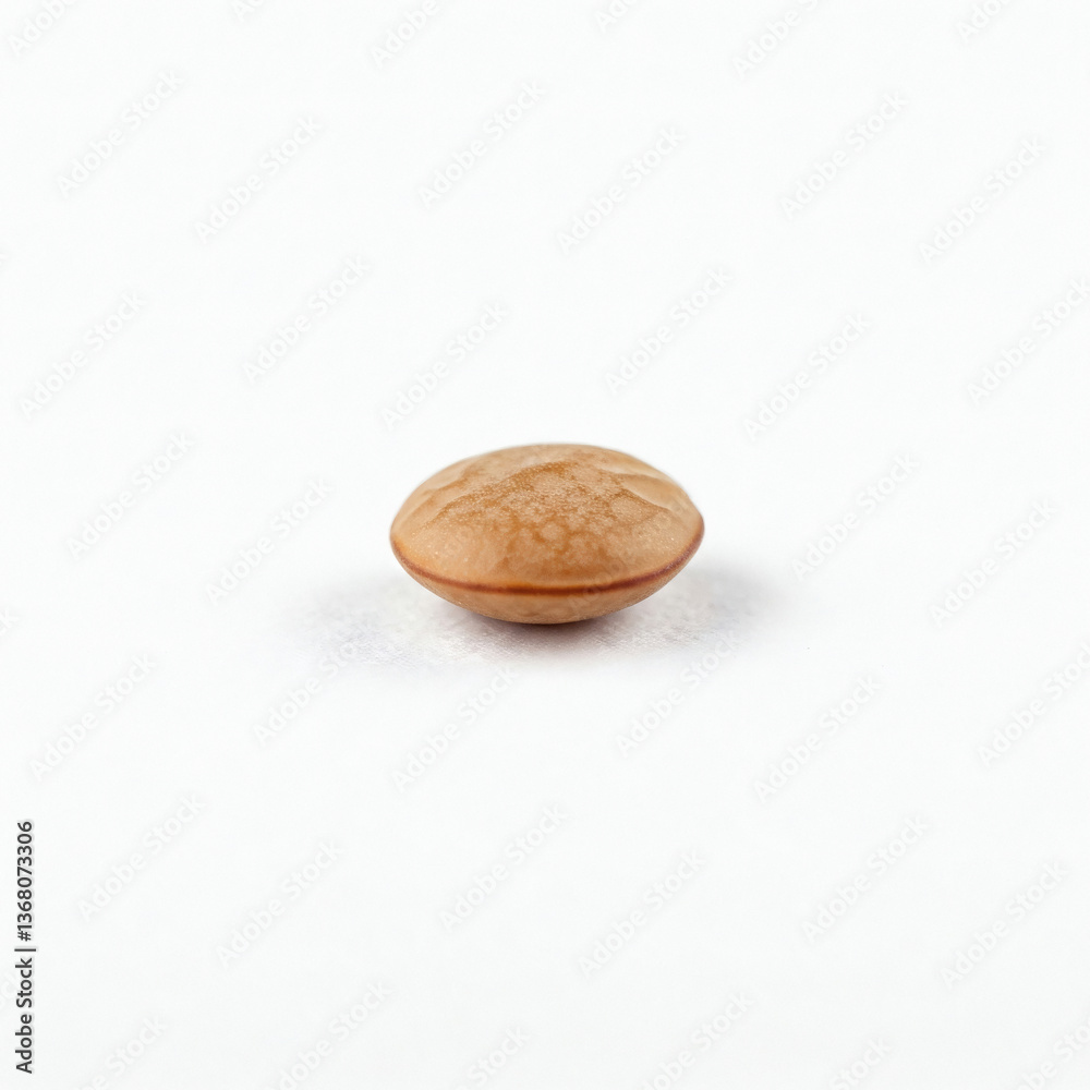 Fototapeta premium Lentil seed close-up on white background