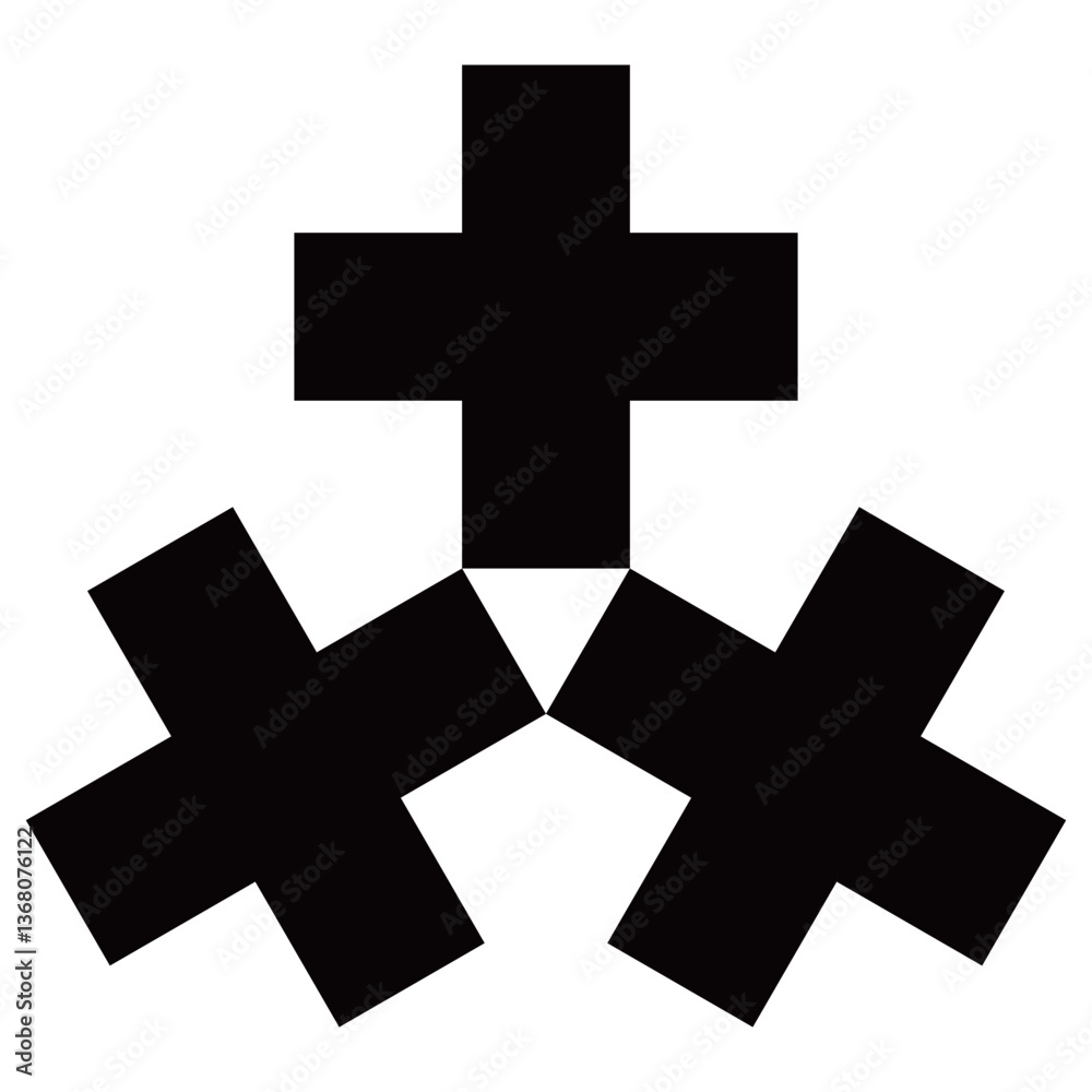 Obraz premium 家紋です。三つ寄せ久留子と言います。