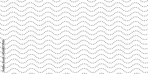 Flowing dots particles wave pattern halftone gradient curve shape isolated on white background. Vector in concept of technology, science, music, modern.