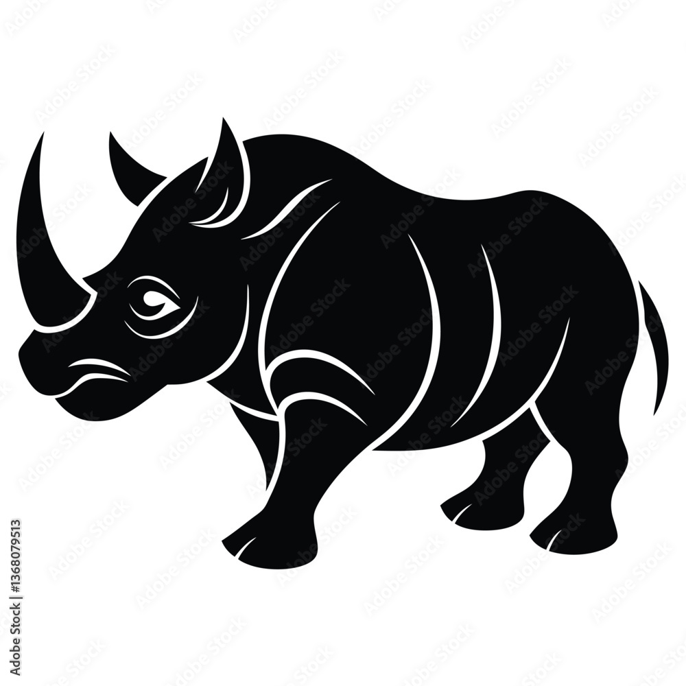 Fototapeta premium rhino vector illustration