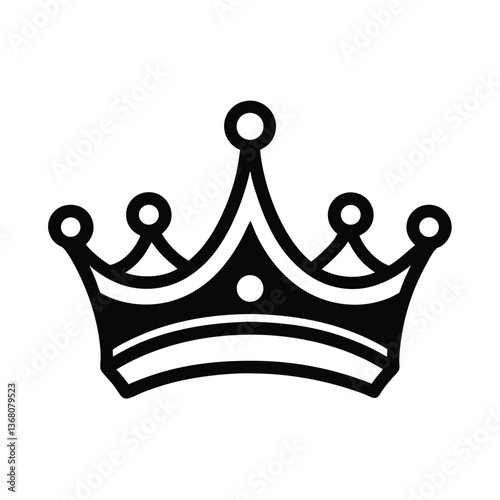 Royal golden crowns icon set vector illustration of king, queen, prince, and princess symbols representing luxury and power