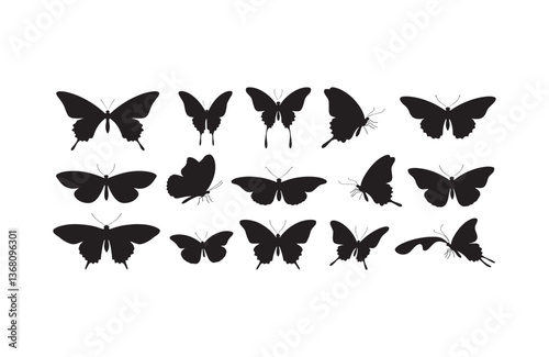 Butterfly Black Art Silhouette Shadow