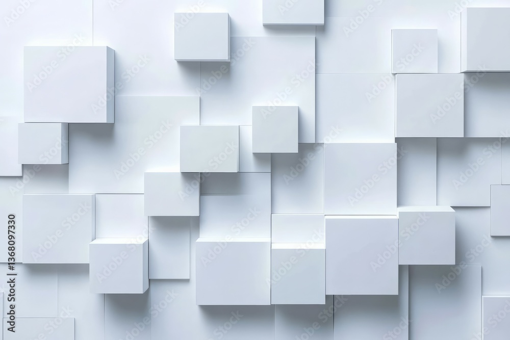 White cubic abstract pattern on solid background. AI generative White cubic abstract pattern on solid background. AI generative