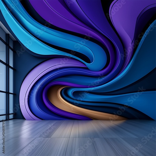 Abstract Wall Art, Modern Room
