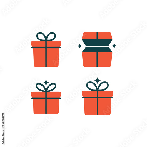 set of colorful gift boxes