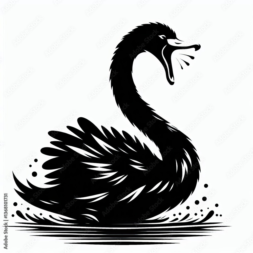 Fototapeta premium diferent style birds silhoutee