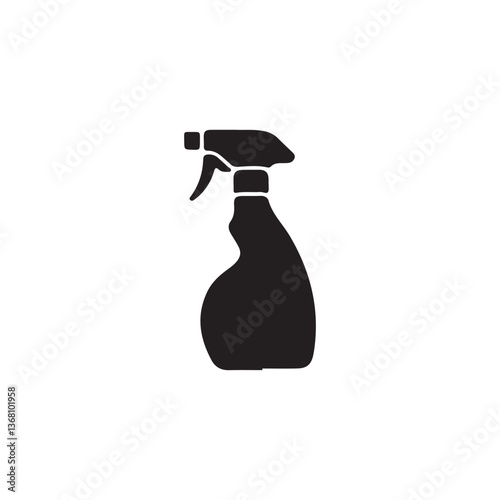 spray bottle isolated on black