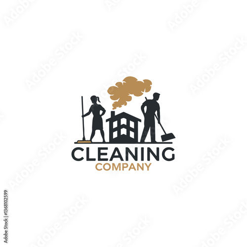 Professional Cleaning Service Logo Design.A clean, simple logo showcasing a cleaning service.