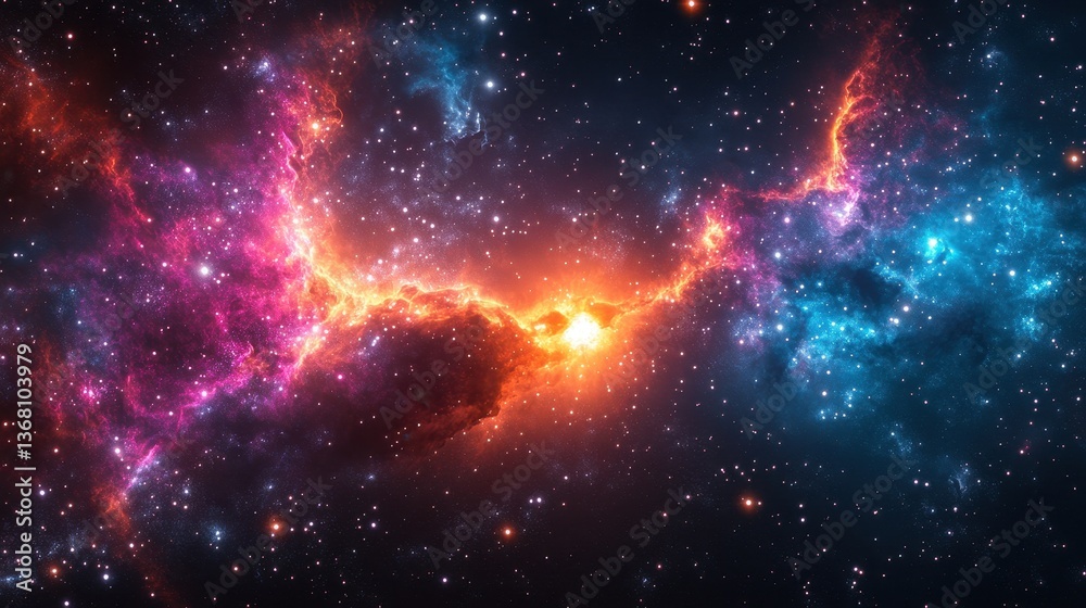 Obraz premium Cosmic Nebula Stellar Cloudscape (1)