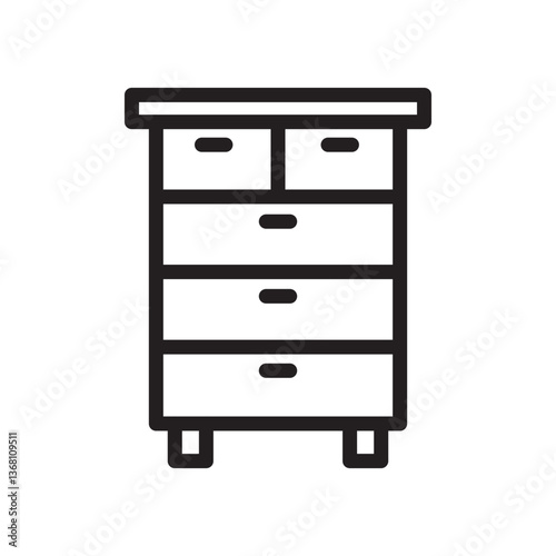 chest of drawers isolated