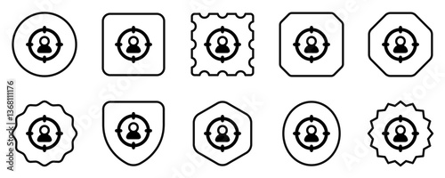 Editable headhunting, target, audience, marketing, users vector icon. Business, work, job, office. Part of a big icon set family. Perfect for web and app interfaces, presentations, infographics, etc