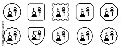 Editable turnover, exchange, substitue, replace, switch, users, accounts vector icon. Work, job. Part of a big icon set family. Perfect for web and app interfaces, presentations, infographics, etc