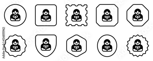 Editable person planting a tree, plant, gardening vector icon. Environment, ecology, eco-friendly. Part of a big icon set family. Perfect for web and app interfaces, presentations, infographics, etc