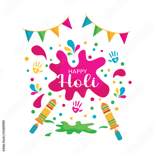 Happy holi hindu festival 