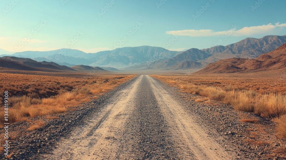 a parallel profile view of a bumpy mountain dirt road, road is straight a parallel profile view of a bumpy mountain dirt road, road is straight