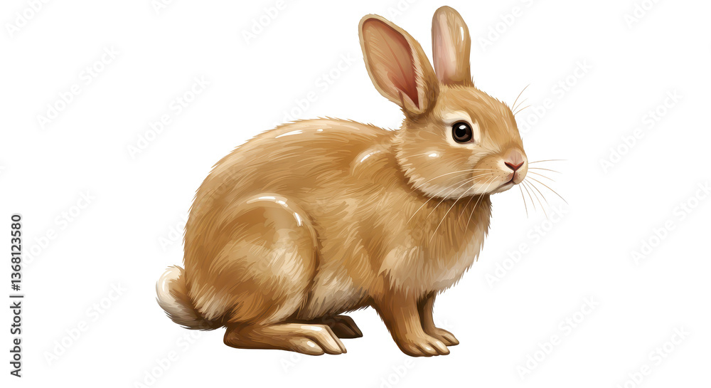 Obraz premium Isolated Light Brown Rabbit