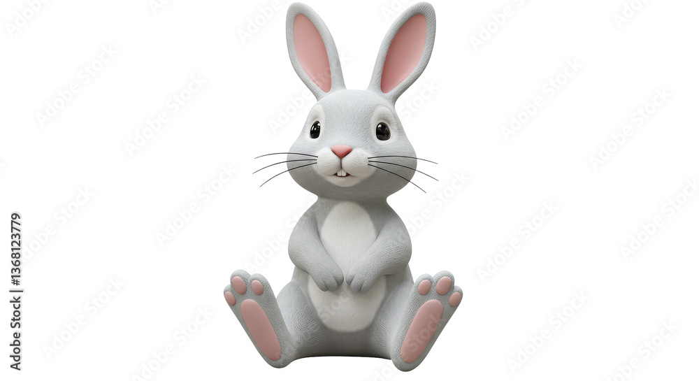 Obraz premium Isolated Gray Bunny