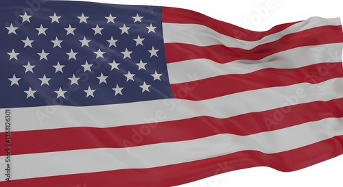 Wallpaper Mural American Flag: A Dramatic, Flowing, Patriotic Image Torontodigital.ca