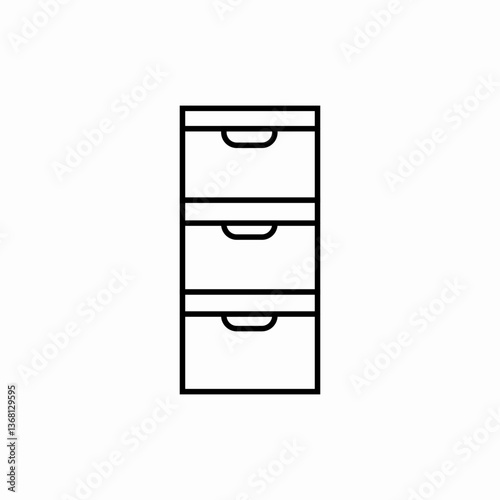File cabinet icon vector sign