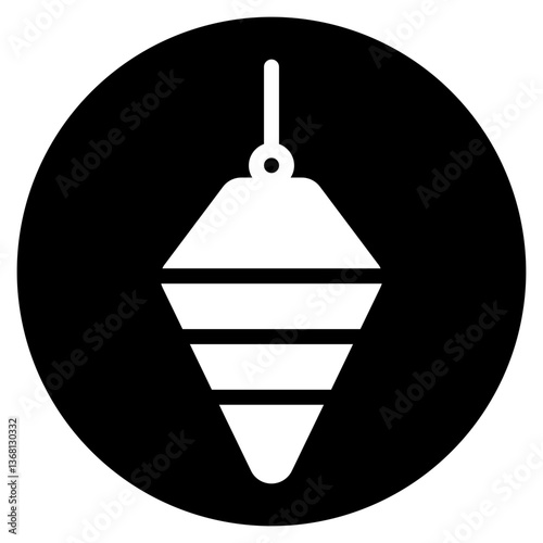 plumb bob glyph icon