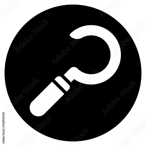 Sickle glyph icon