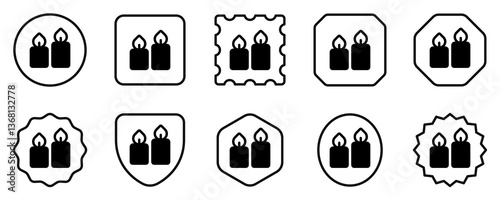 Editable candles vector icon. Wellness, spa, relaxation. Part of a big icon set family. Perfect for web and app interfaces, presentations, infographics, etc